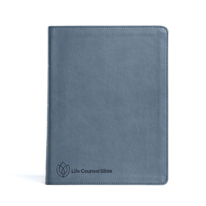 Life Counsel Bible - Slate Blue LeatherTouch - THUMB INDEXED - CSB (Christian Standard Version)