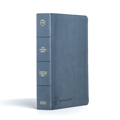 Life Counsel Bible - Slate Blue LeatherTouch - CSB (Christian Standard Version)