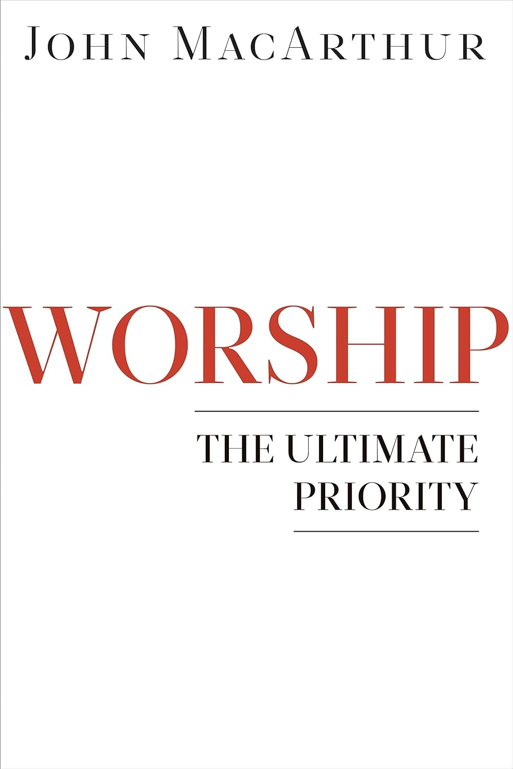 Worship: The Ultimate Priority by John Macarthur